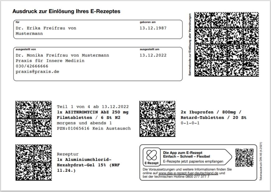 E Rezept QR Code